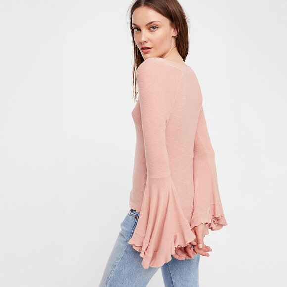 Free People Intimately FP Soo Dramatic Long Sleeve in Washed Rose - sz Medium - Picture 5 of 5
